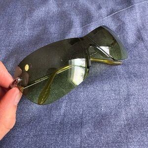 Y2K vintage green lens sunglasses